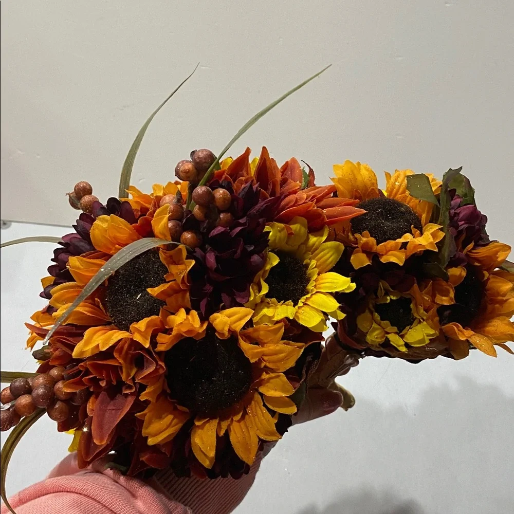 Sunflower and Berry Bouquet - Autumn Colors